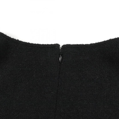 Chanel Black Coco Mark Button Dress Wool P 05822v 04335