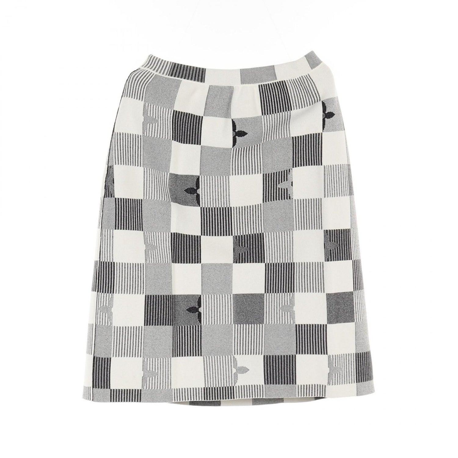 Louis Vuitton Pop Monogram Damier Gres White Black Gray Skirt