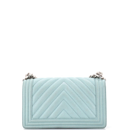 Chanel Boy Flap Bag Chevron Caviar New Medium