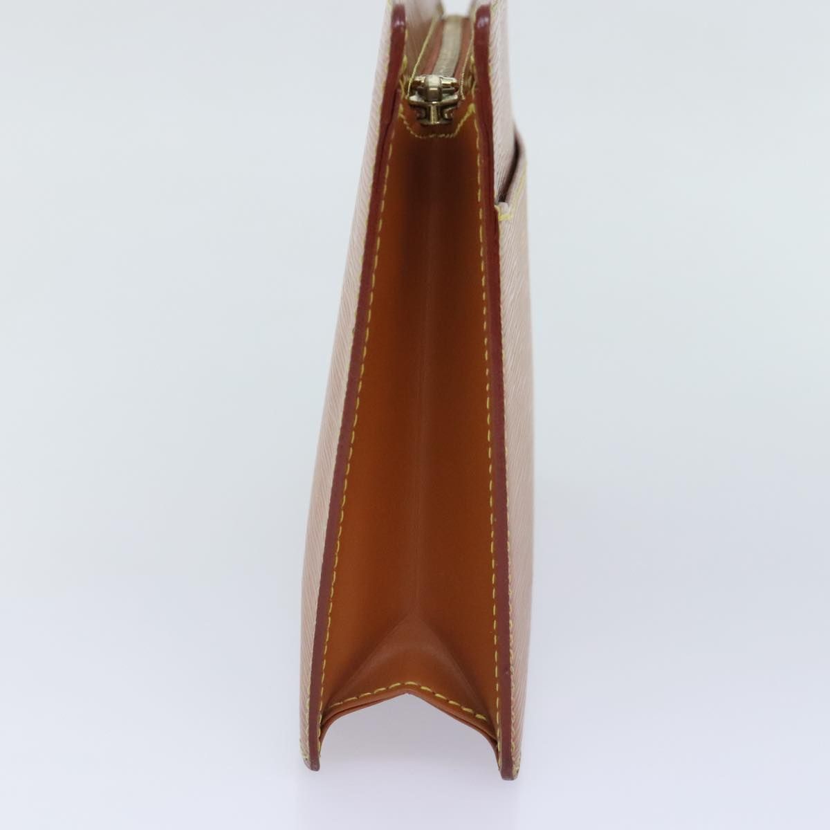 Louis Vuitton Epi Pochette Homme Clutch Bag Brown Zipangu Gold M 52528 Auth