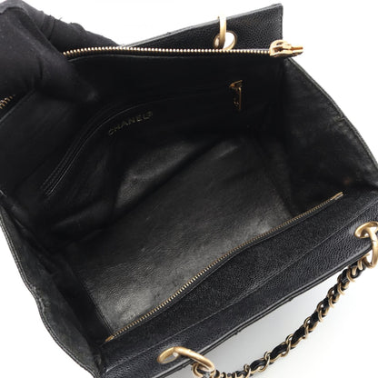 Chanel Black Matelasse Handbag Calfskin (cowhide)