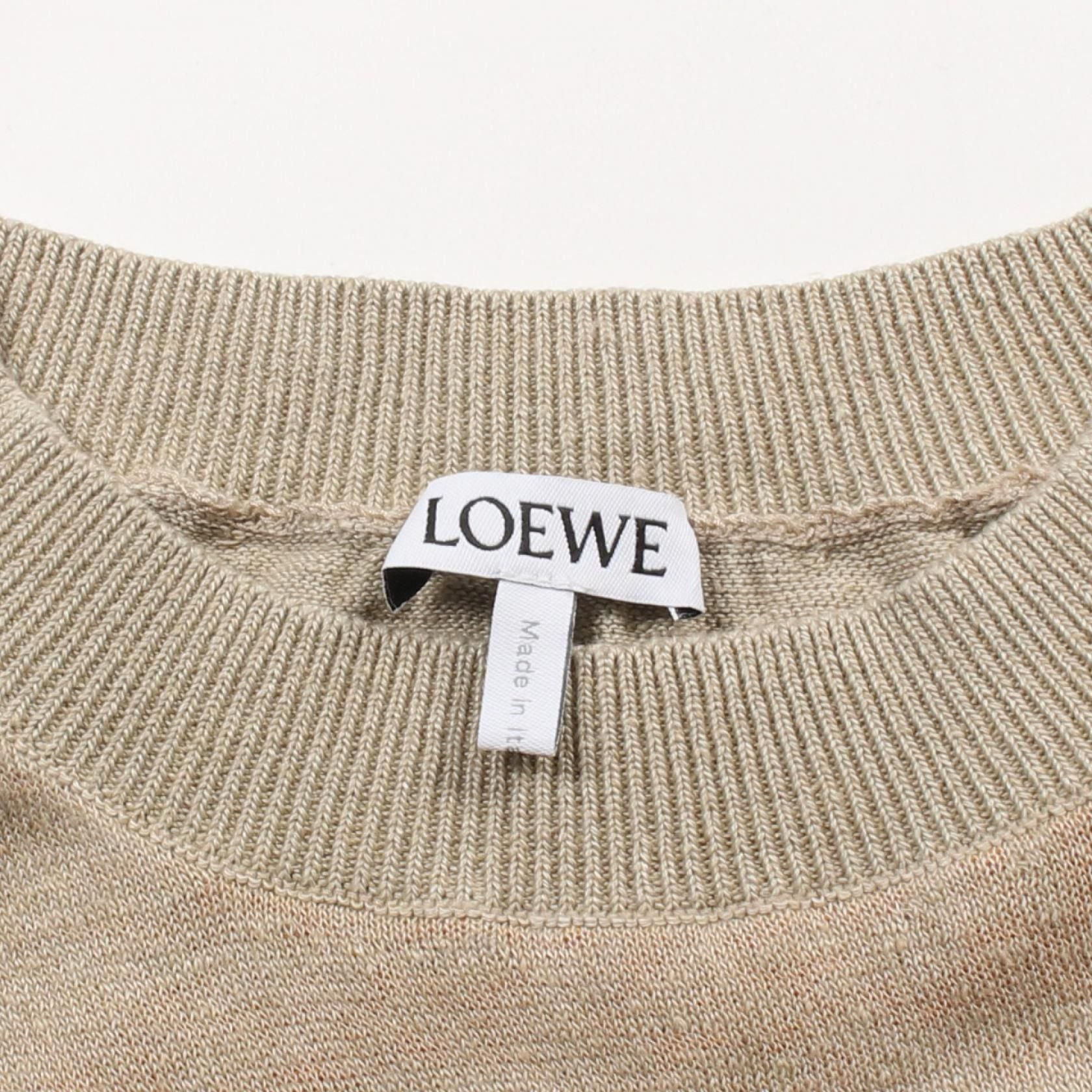 Loewe Knit Beige Multicolor Fabric Cotton S 359y 14k 37