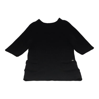 Chanel Sweater Wool 36 Black Cc Auth