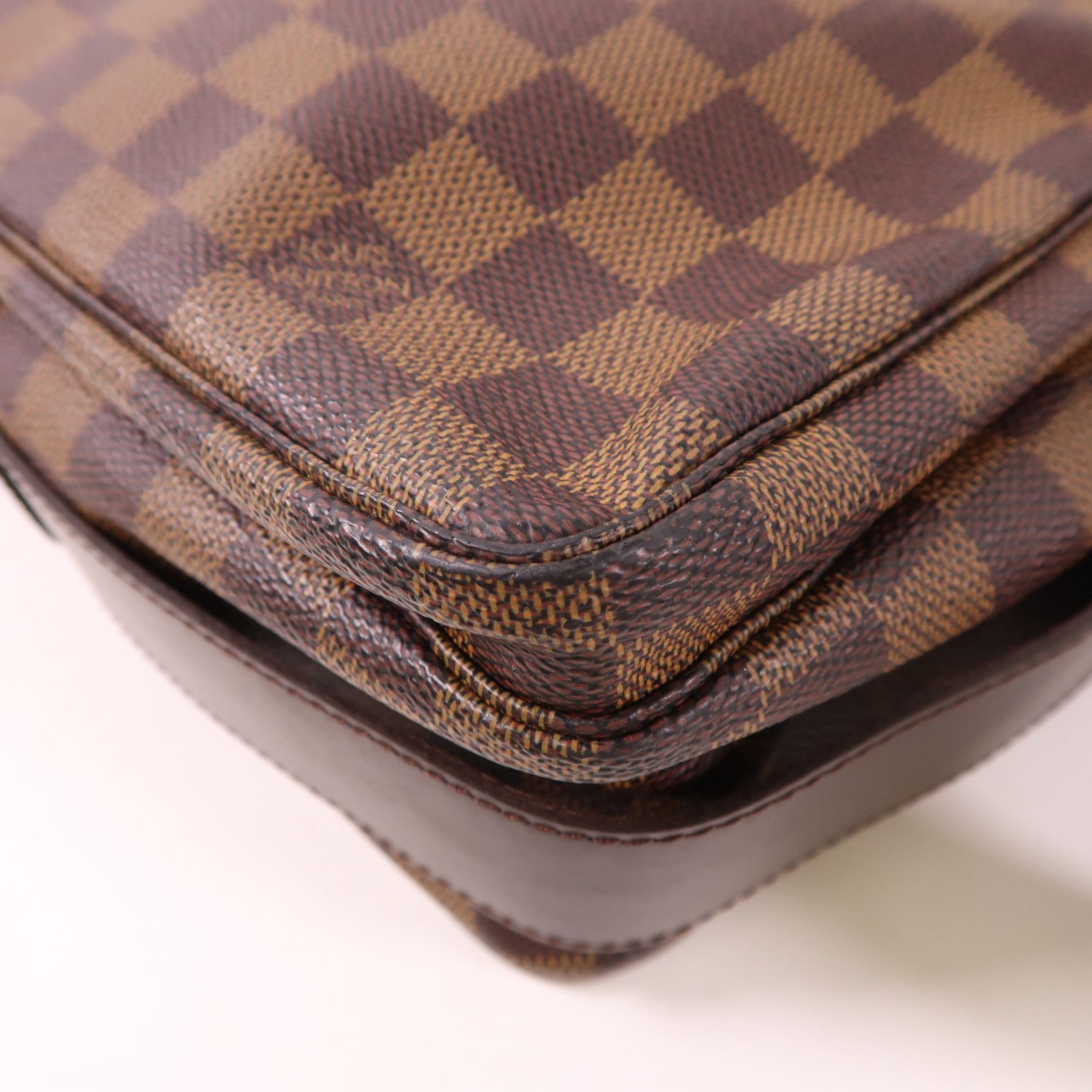 Louis Vuitton Damier Naviglio Gold Shoulder Bag Brown Shoulder Bag N 45255