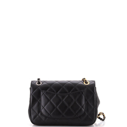 Chanel Coco Clips Flap Bag Embellished Quilted Lambskin Small