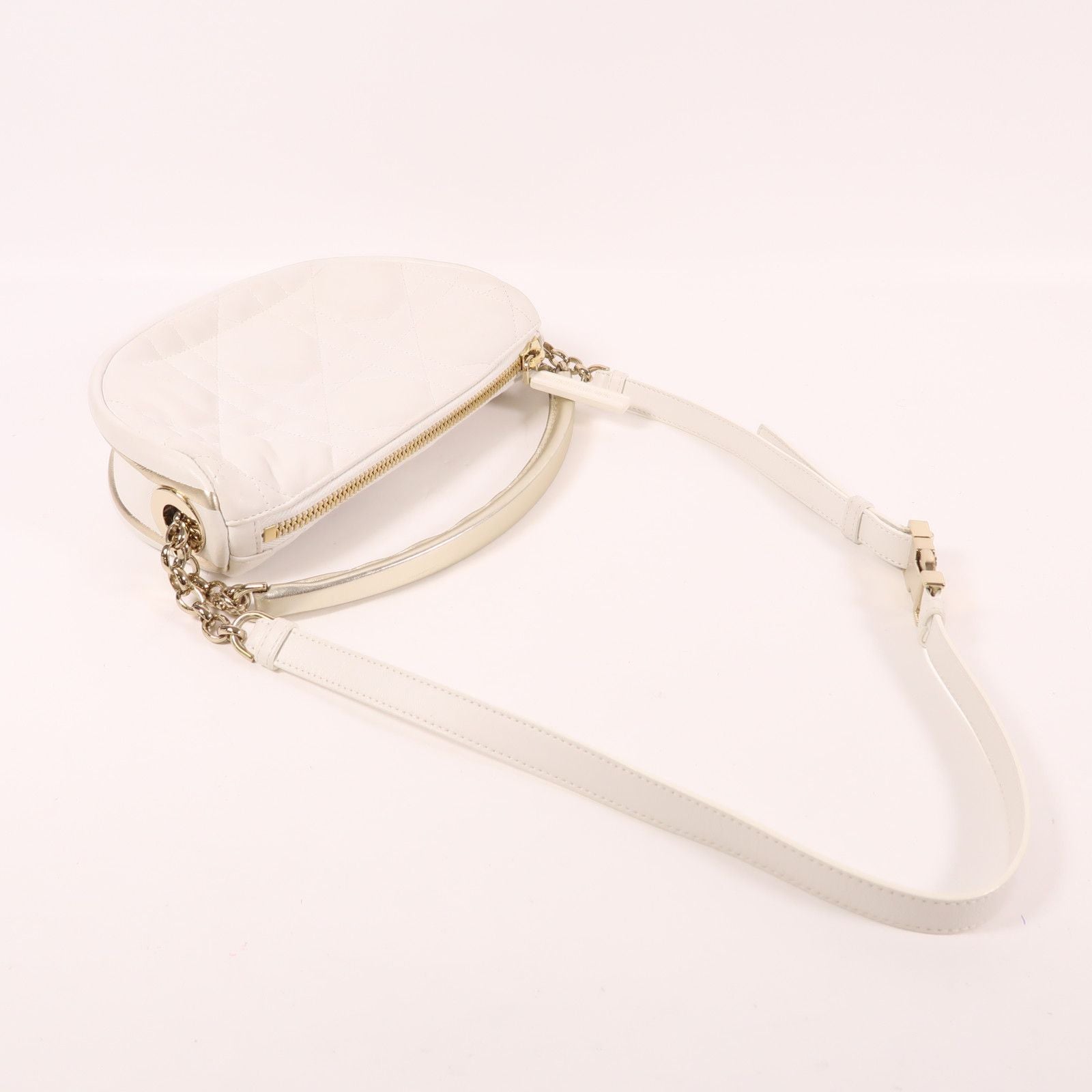 Dior Sheepskin Leather 2-way Shoulder Bag 2way Shoulder Bag White Lambskin (sheep Leather)