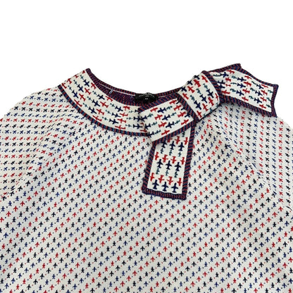 Chanel White Rayon Tops 36 P 54074