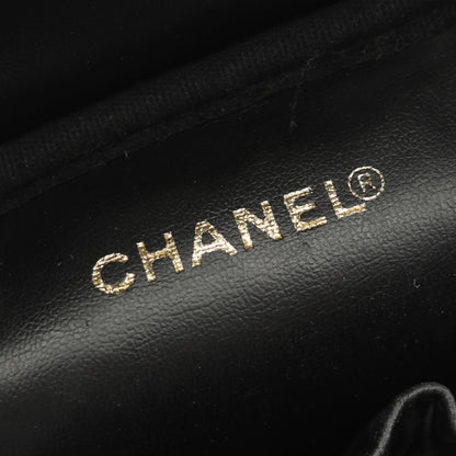 Chanel Black Coco Mark Handbag Leather Grained Calfskin A 01998