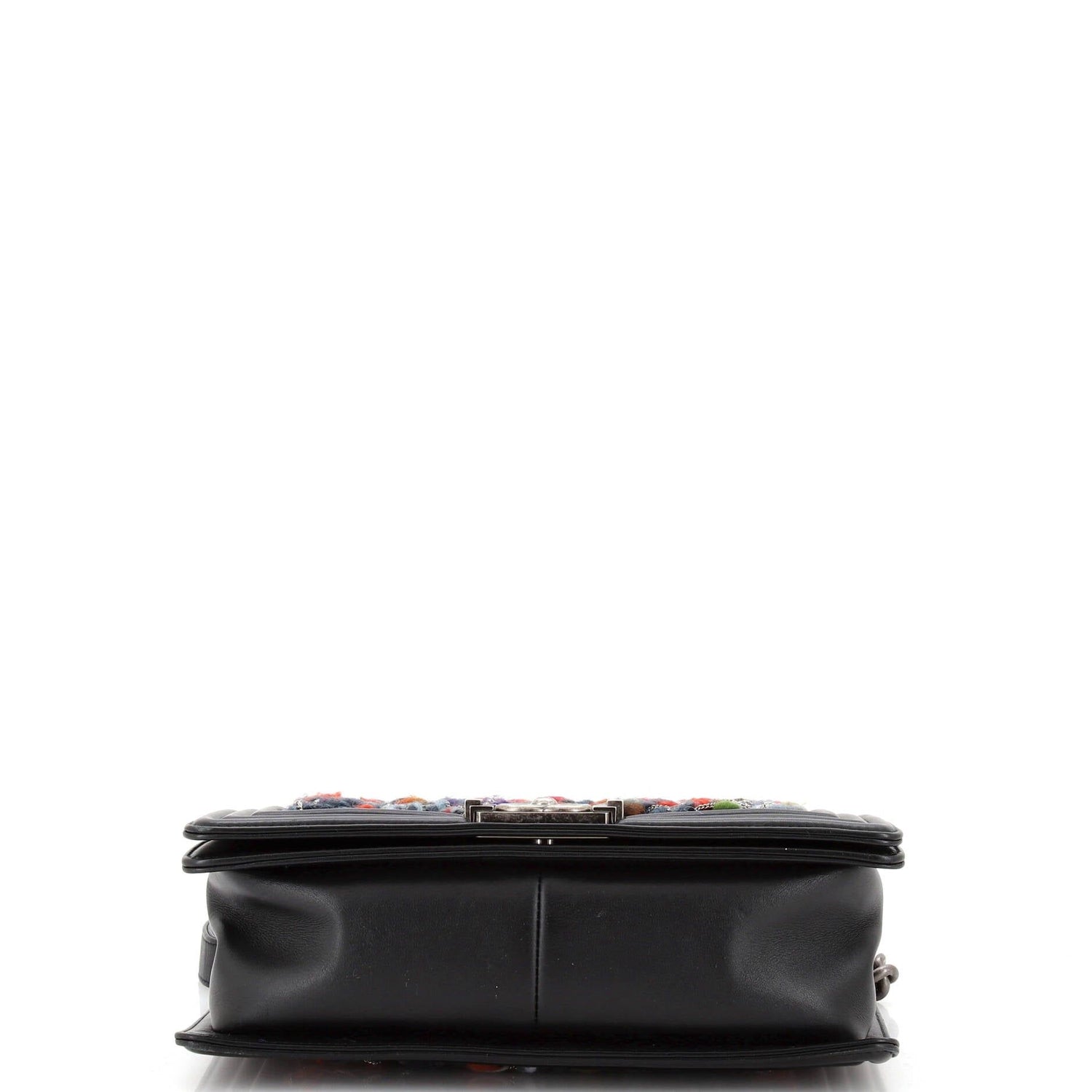 Chanel Boy Flap Bag Braided Tweed Old Medium