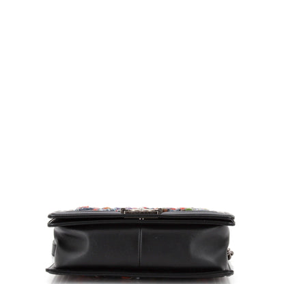 Chanel Boy Flap Bag Braided Tweed Old Medium