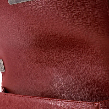 Chanel Boy Flap Bag Chevron Caviar Old Medium