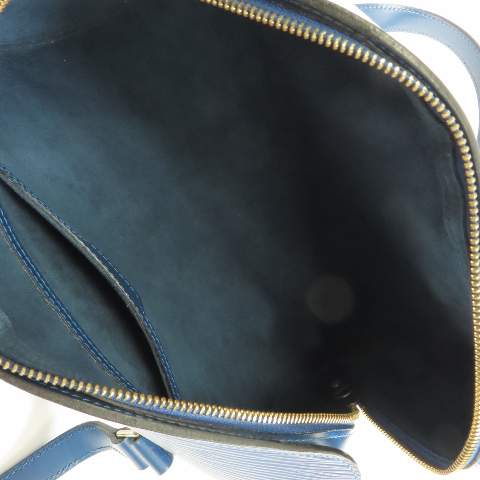 Louis Vuitton Epi Soufflot Kinpaku Handmade Bag Indigo Color Blue Handbag M 52225