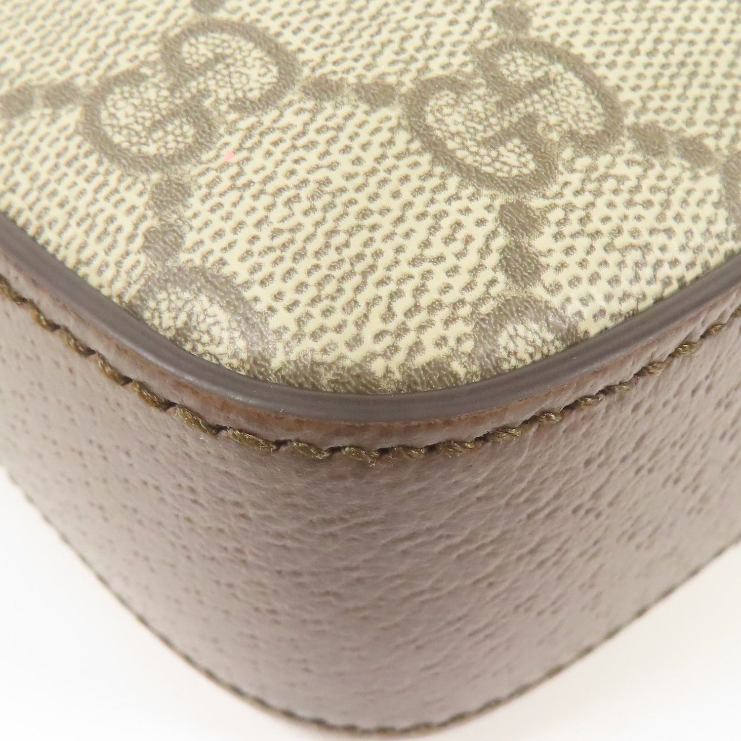 Gucci Painted Canvas Ophidia Gold Shoulder Bag Brown Gg Canvas 699439