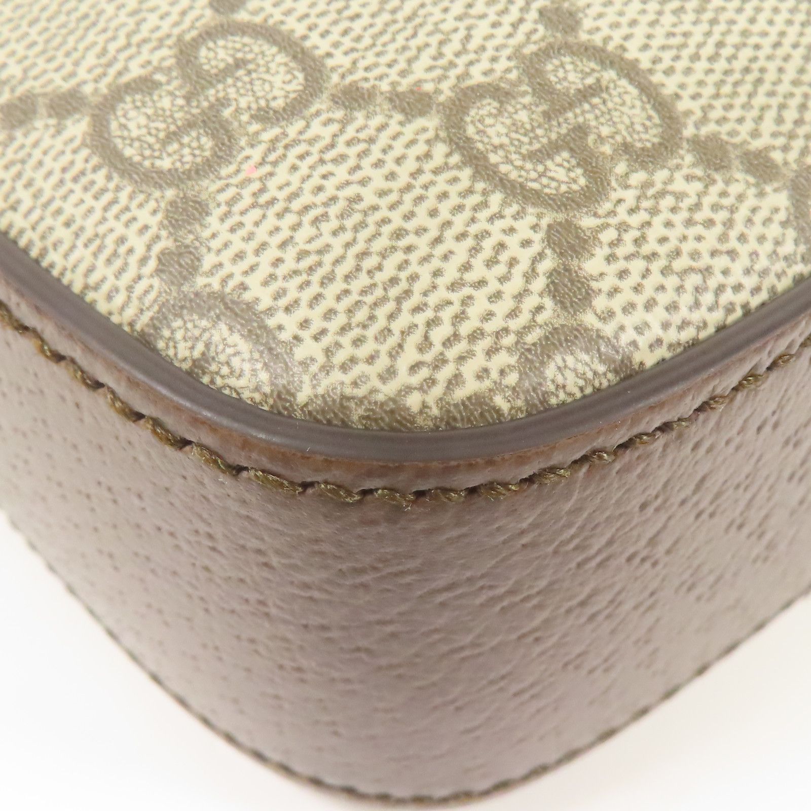 Gucci Painted Canvas Ophidia Gold Shoulder Bag Brown Gg Canvas 699439