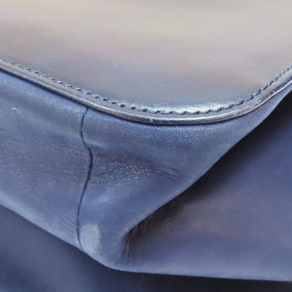 Chanel Matelasse Coco Mark Shoulder Handbag Calfskin Blue Gold Metal