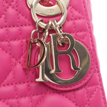 Dior Christian Dior Mini Cannage Handbag Pink Leather Mo 0505onge
