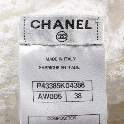 Chanel White T-shirt Cotton Nylon P 43385k 04388