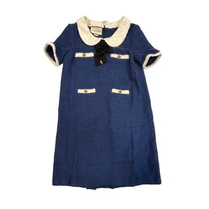 Gucci One Piece Dress Blue Cotton 576826