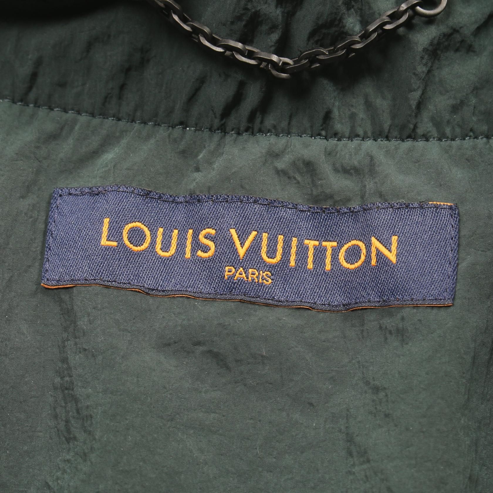 Louis Vuitton Patchwork Baseball Zip Hoodie White Green Yellow Nylon Jacket Rm 222 P 0g Hnb 85w
