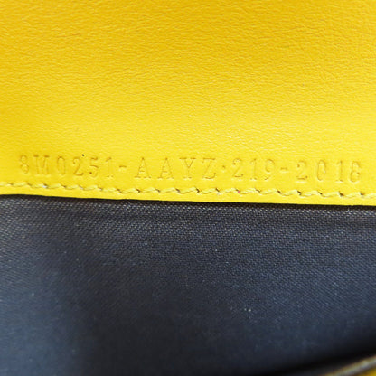 Fendi Logo Long Wallet Calfskin Yellow
