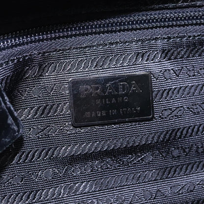 Prada Shoulder Bag Velor Black Auth