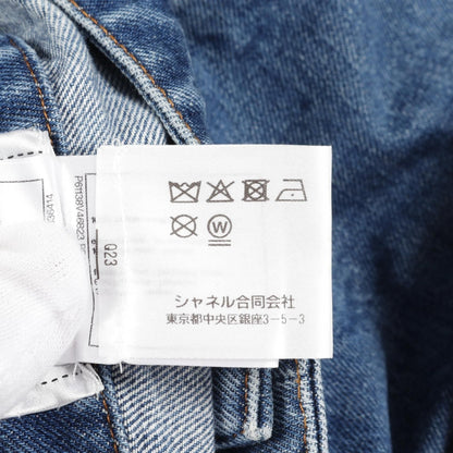 Chanel Blue Coco Mark Denim Pants Cotton P 61138v 46823
