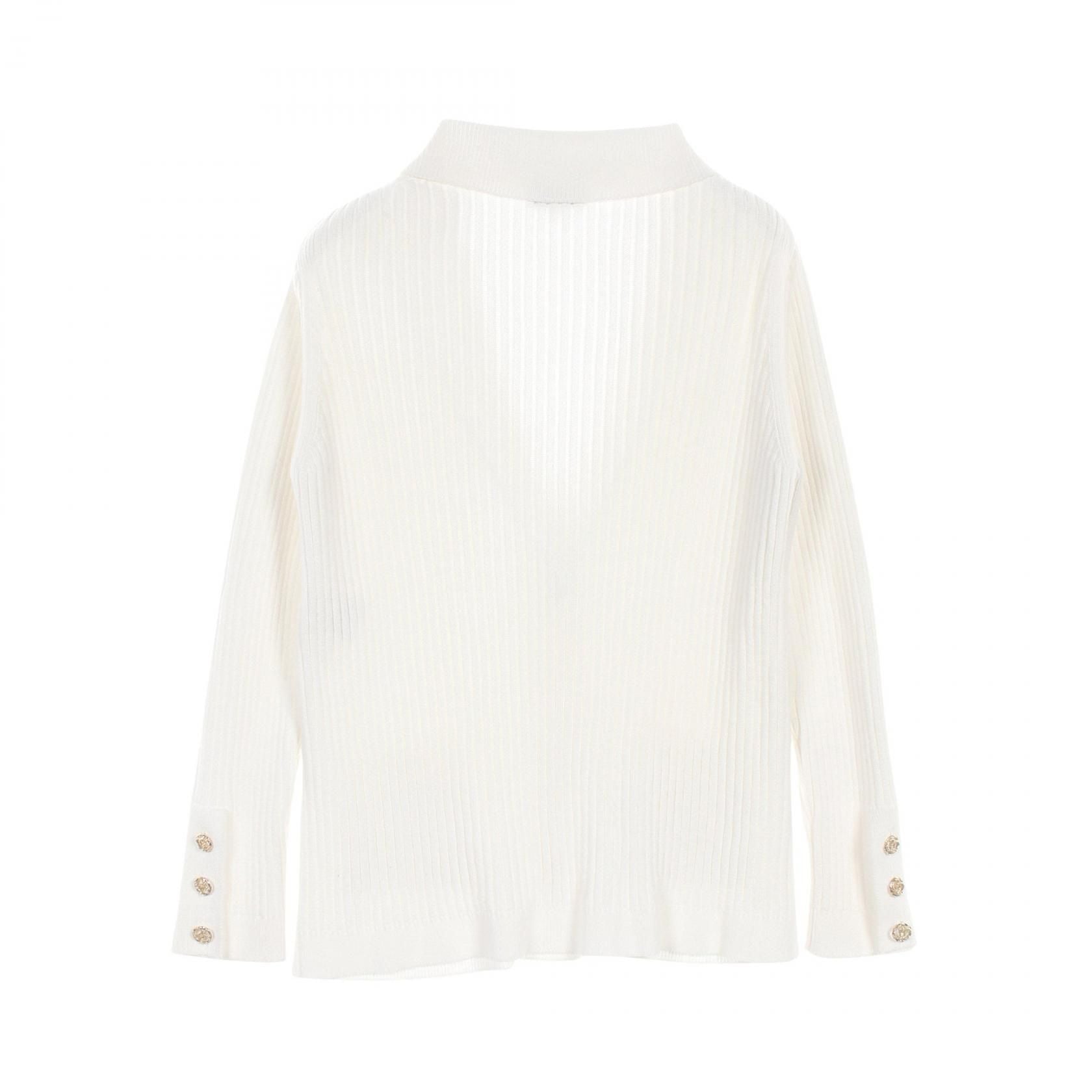 Chanel White Coco Mark Button Cardigan Cotton P 63091k 48814