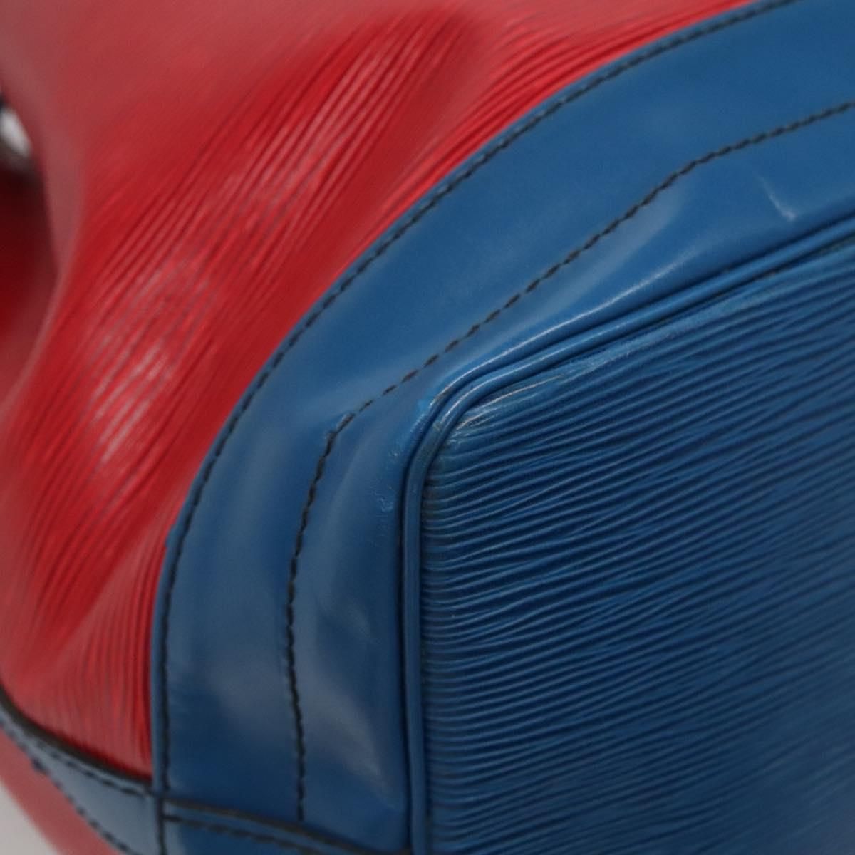 Louis Vuitton Epi Noe Shoulder Bag Bicolor Red Blue M 44084 Lv Auth