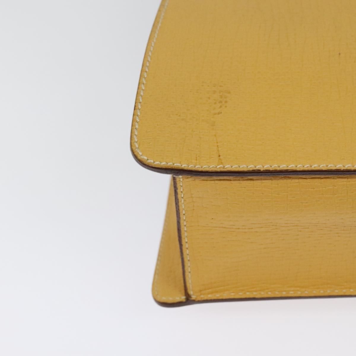 Loewe Barcelona Hand Bag Leather 2way Yellow Auth