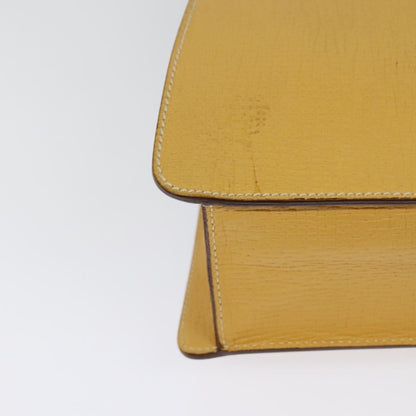 Loewe Barcelona Hand Bag Leather 2way Yellow Auth