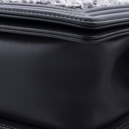 Chanel Boy Flap Bag Braided Tweed Old Medium