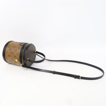 Louis Vuitton [special] [offer] Monogram Reverse Cannes Gold Buckle Hand-sewn Shoulder Bag Black Brown 2way Should