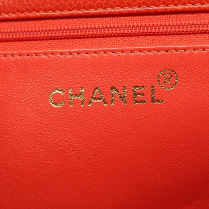 Chanel Caviar Orange Chain Tote
