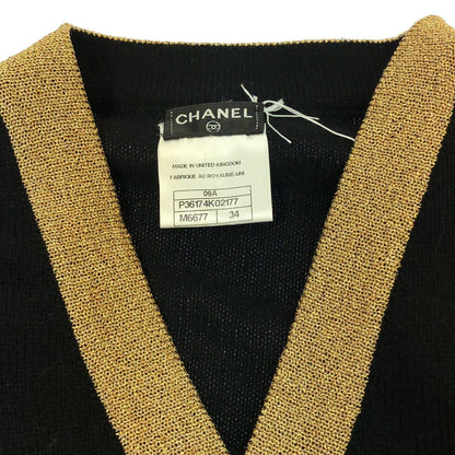 Chanel Black Cardigan Cashmere P 36174k 02177