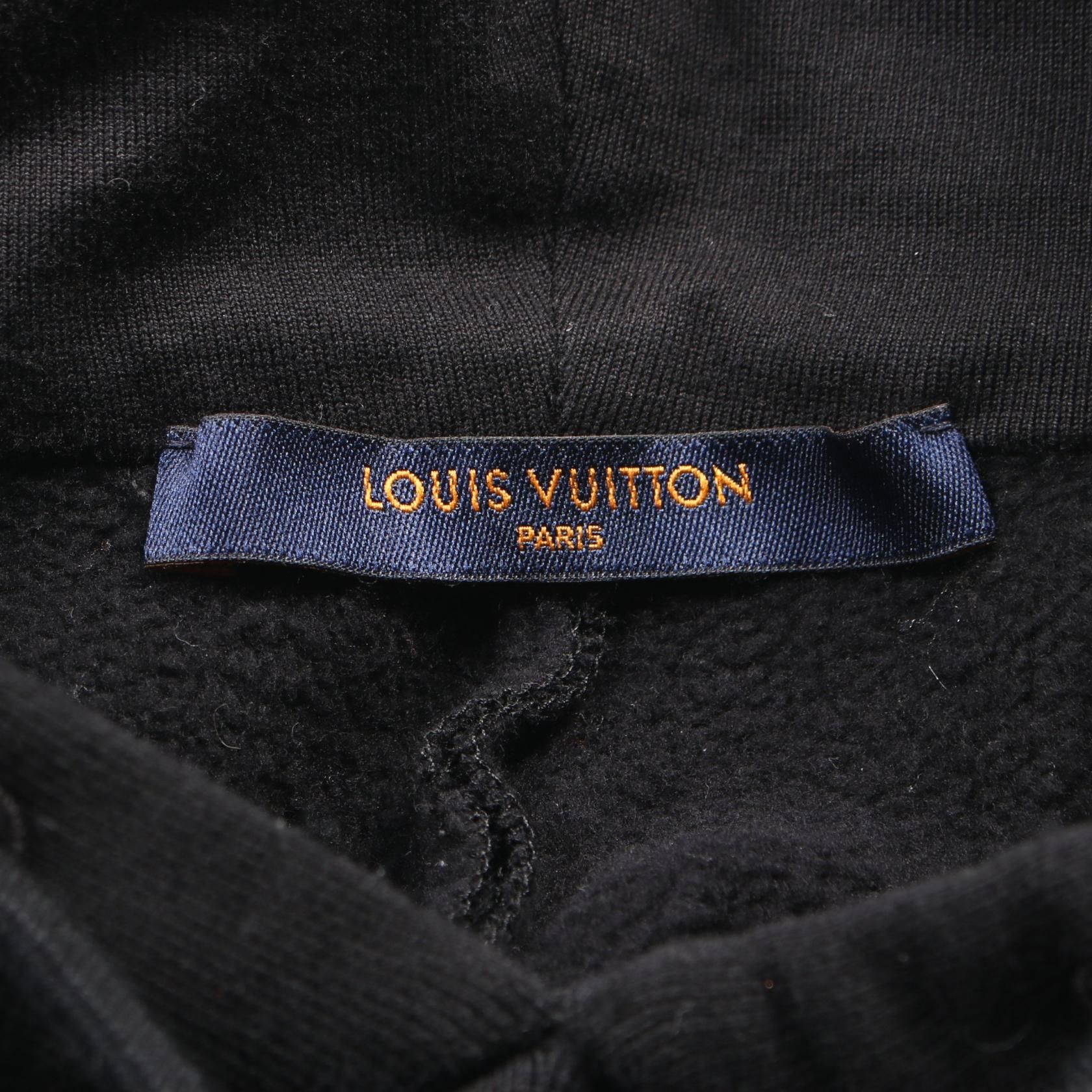 Louis Vuitton Monogram Circle Cut Black Hoodie Rm 211q Rle Hky 43w Ca