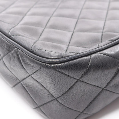 Chanel Black Matelasse Shoulder Bag Lambskin (sheep Leather)