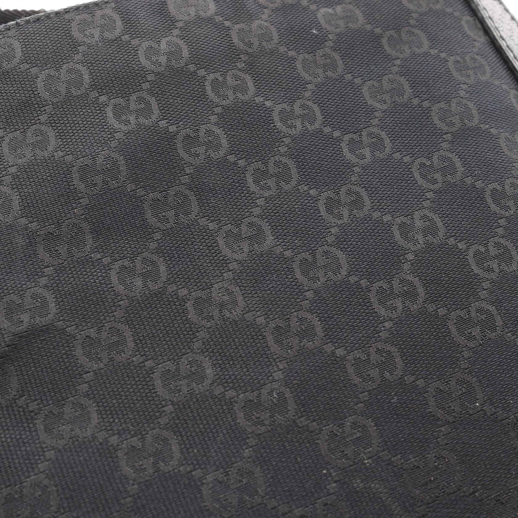Gucci Gg Canvas Shoulder Bag Black Canvas 122793