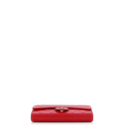 Chanel Wallet On Short Chain Quilted Lambskin