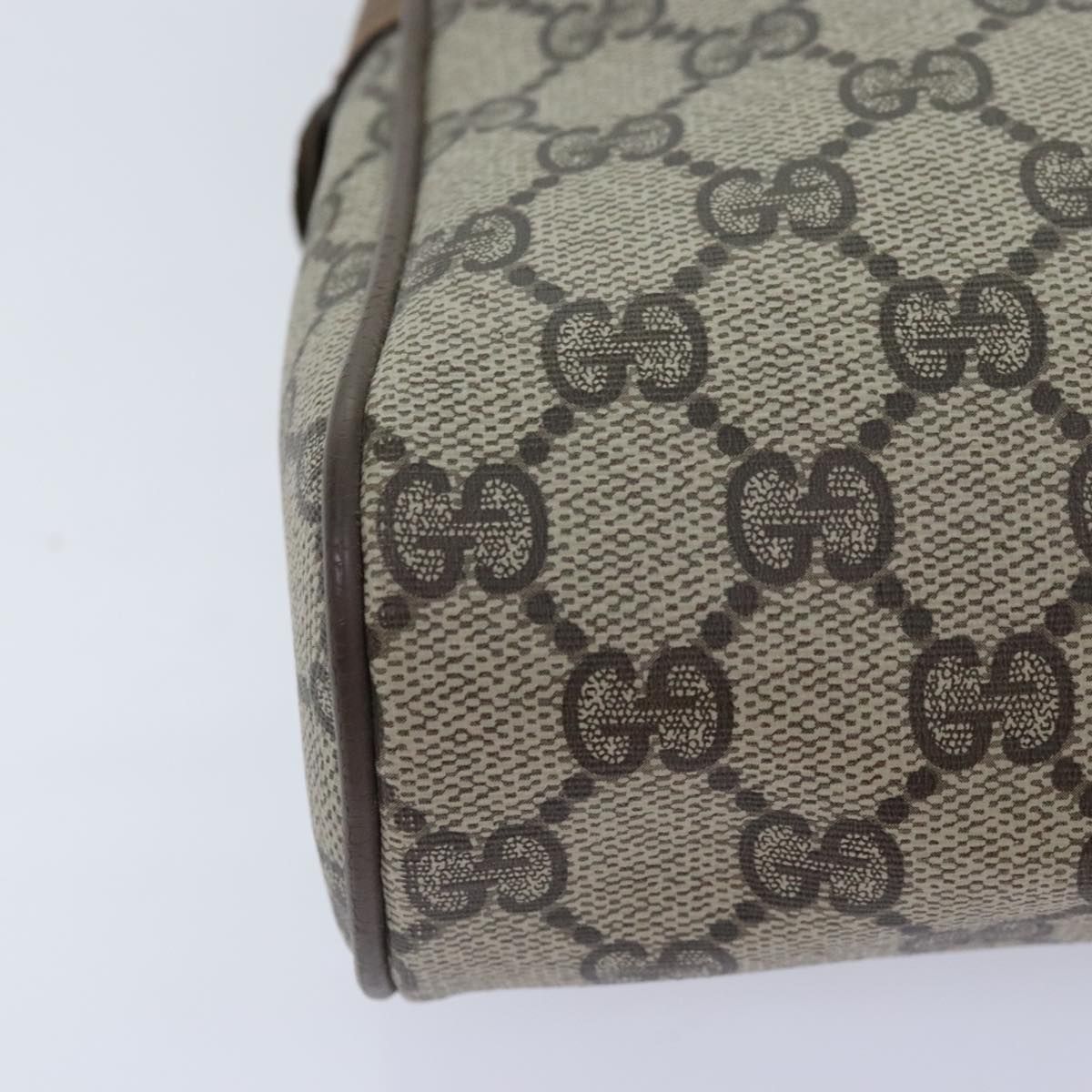 Gucci Gg Supreme Web Sherry Line Clutch Bag Pvc Beige Red 89 01 012 Auth