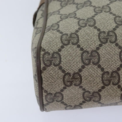 Gucci Gg Supreme Web Sherry Line Clutch Bag Pvc Beige Red 89 01 012 Auth