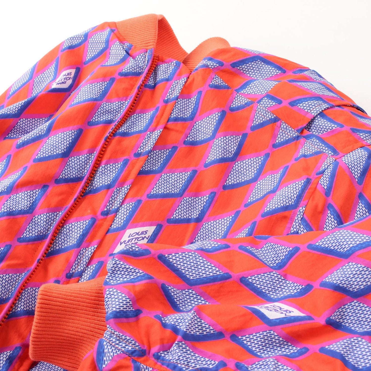 Louis Vuitton Diamond Damier Orange Multicolor Blouson Rm 222pp 0hnb 73e