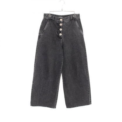 Chanel Gray Denim Pants Cotton P 64403v