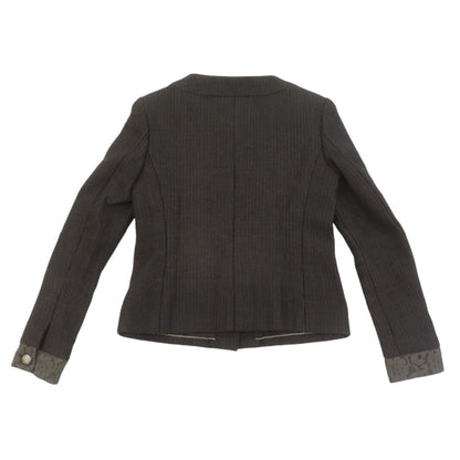 Chanel Tweed And Lace Jacket Black 36