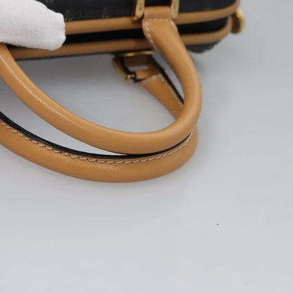 Fendi Hand Bag Pvc Canvas 2way Black Auth