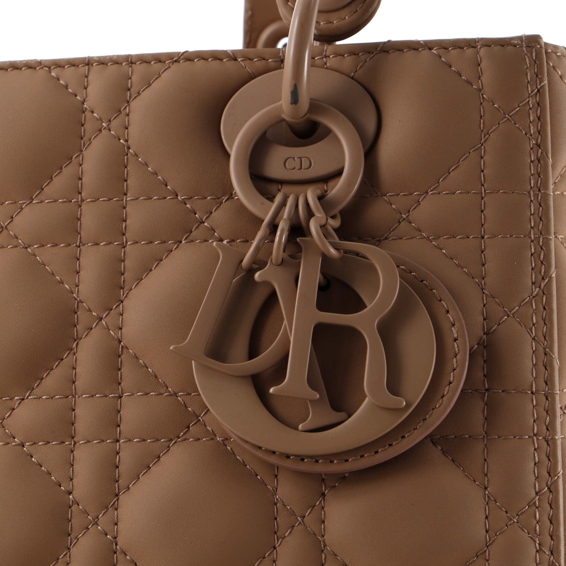 Christian Dior Ultra Matte Supple Lady Dior Bag Cannage Studded Lambskin Medium