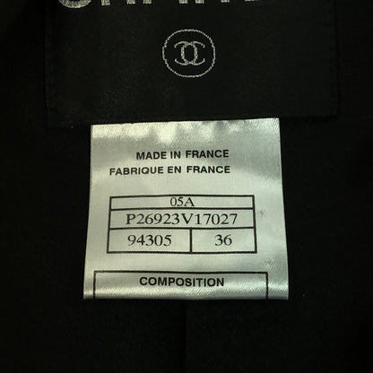 Chanel Black Coat Other Coat Wool P 26923v 17027