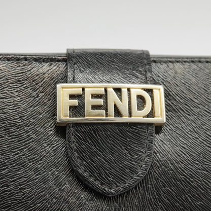 Fendi Wallet Leather Black Auth