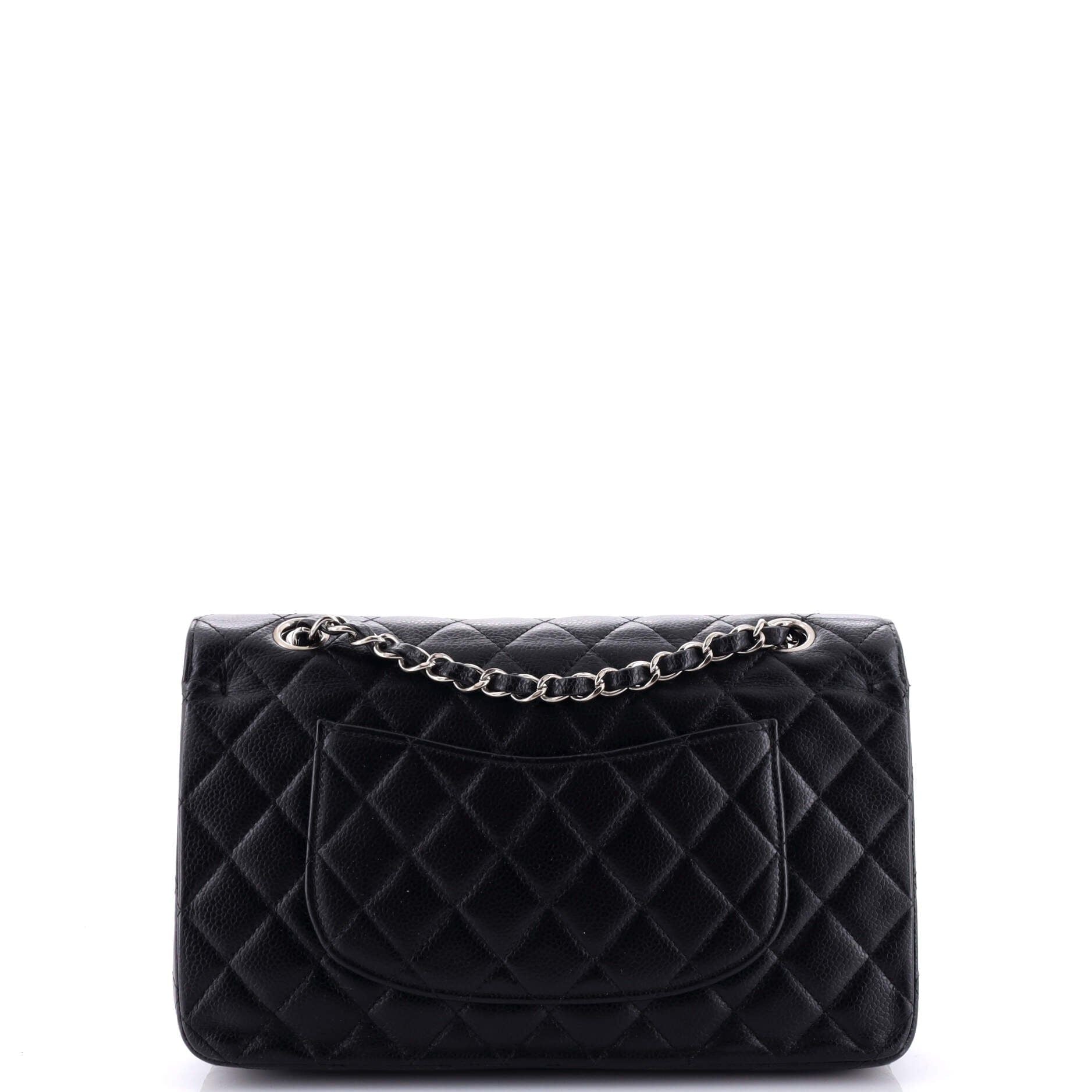 Chanel Classic Double Flap Bag Quilted Caviar Medium