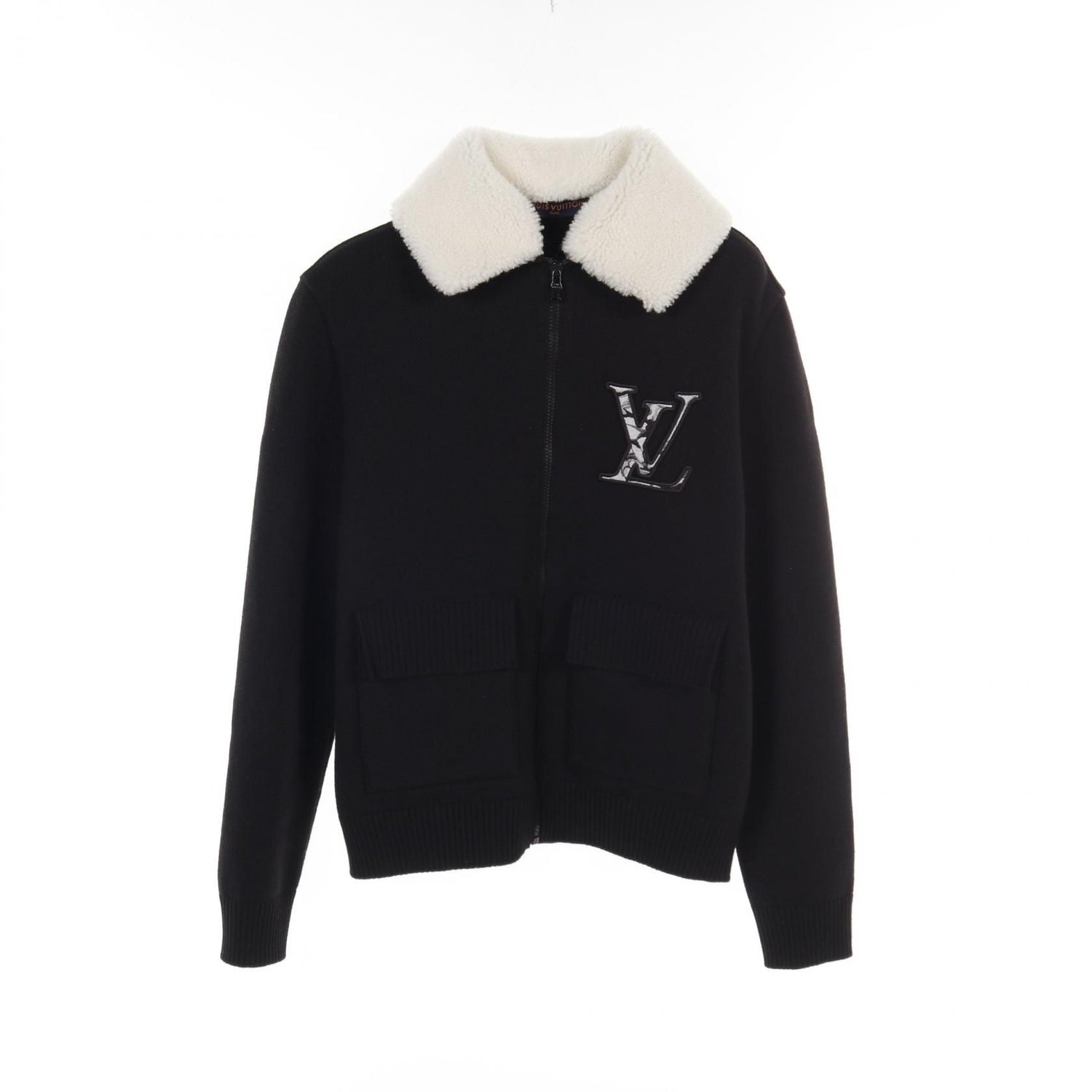 Louis Vuitton Shearling Collar Blouson Rm 241m Zll Hqn 10w Wool Black White