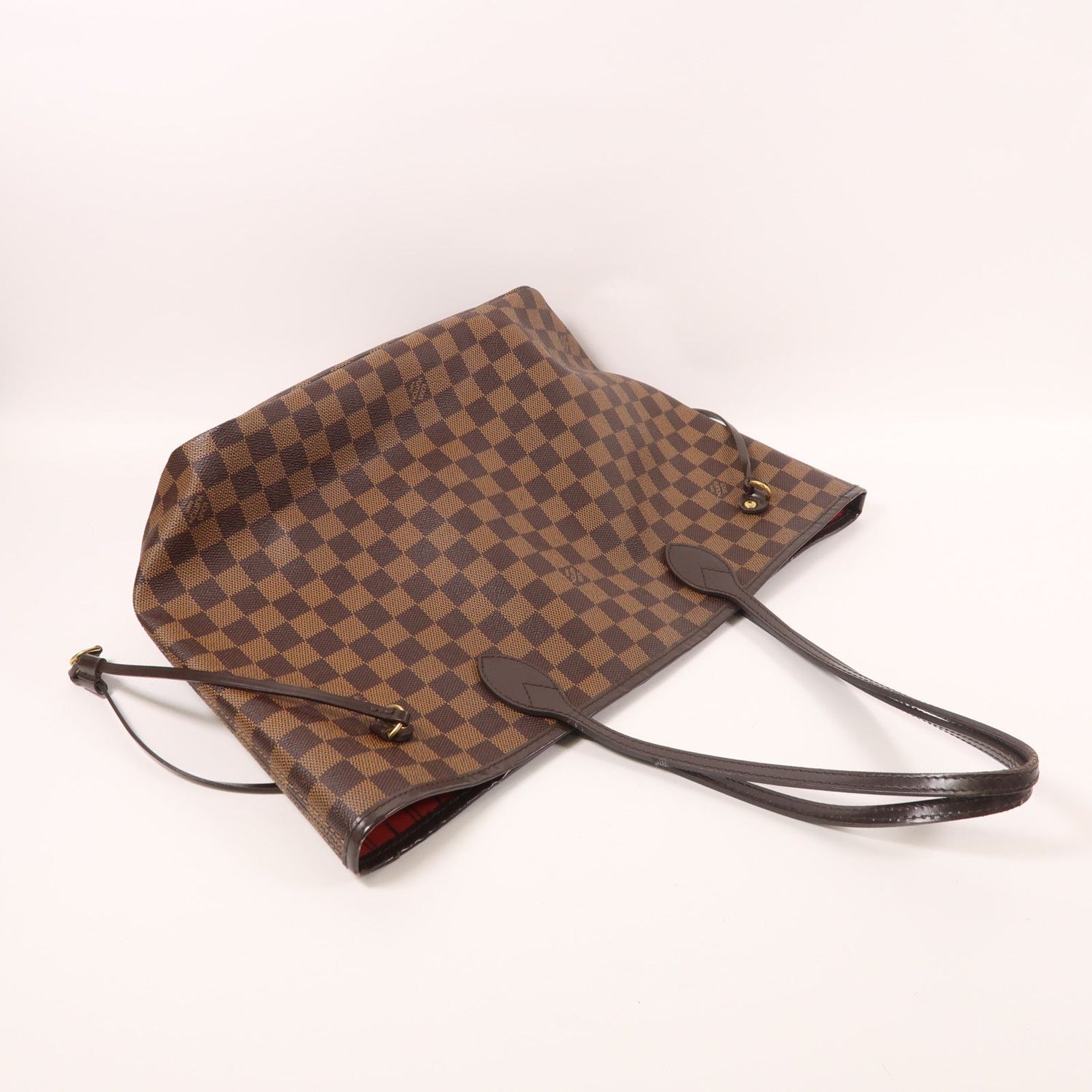 Louis Vuitton Damier Neverfull Mm Gold Shoulder Bag/handmade Bag Brown Tote Bag N 51105